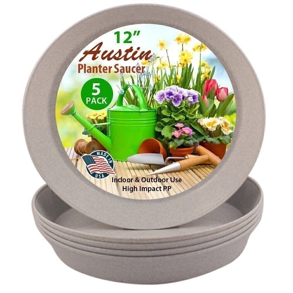 Austin Planter Plant Saucers - Heavy Duty Indoor/Outdoor Plant Saucer - USA Made