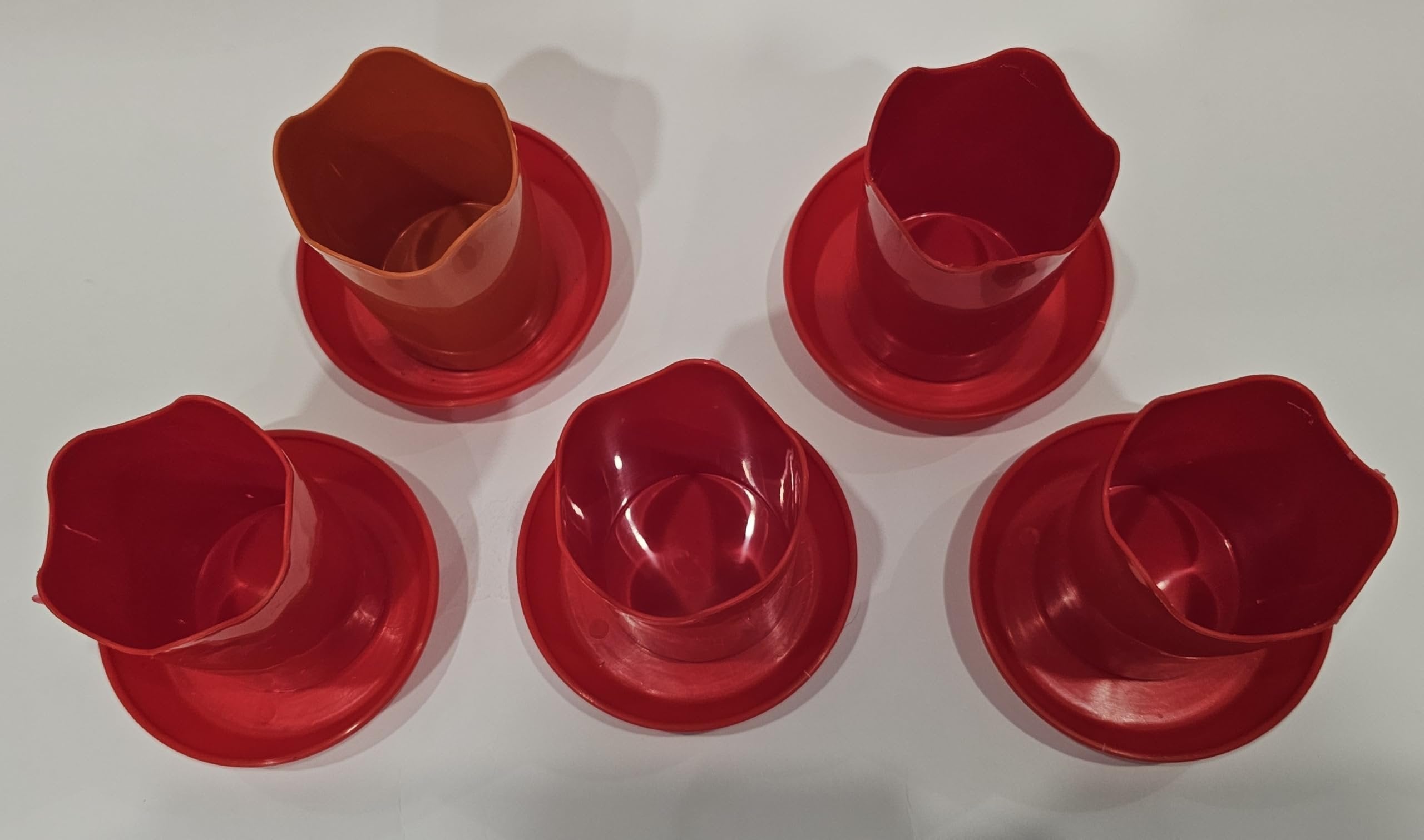 Austin Planter Case of 5 - Multi Size & Color Plastic Flower Pot, Seedling & Nursery Planter with Saucers