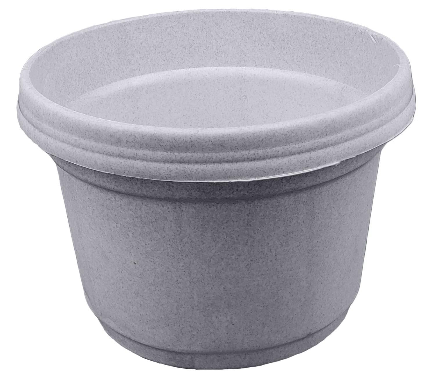 Austin Planter Case of 5 - Multi Size & Color Plastic Flower Pot, Seedling & Nursery Planter with Saucers