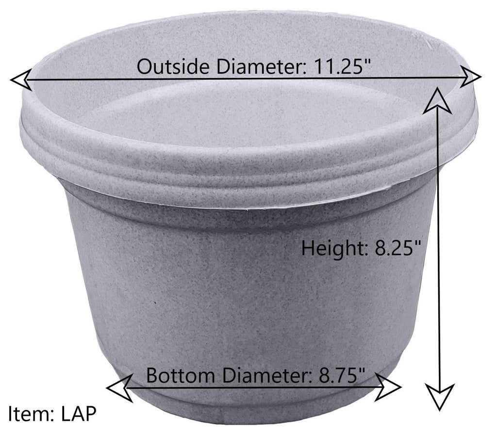Austin Planter Case of 5 - Multi Size & Color Plastic Flower Pot, Seedling & Nursery Planter with Saucers