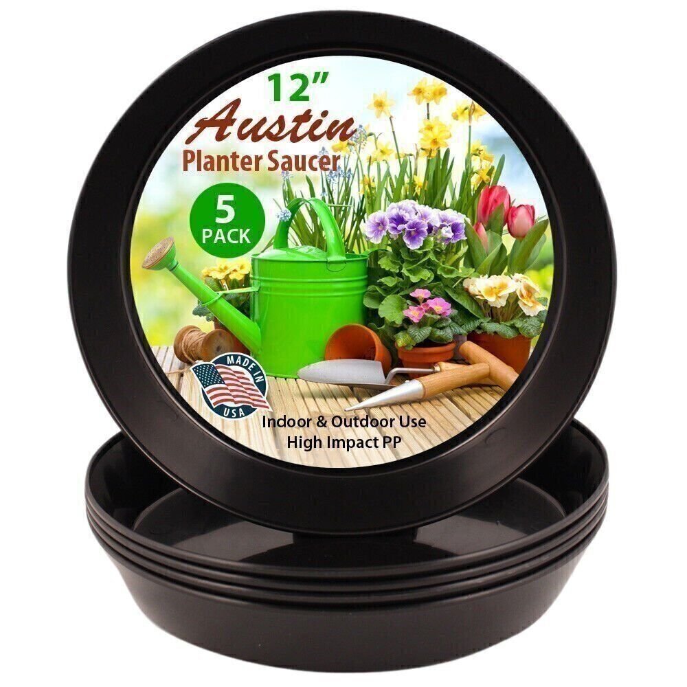 Austin Planter Plant Saucers - Heavy Duty Indoor/Outdoor Plant Saucer - USA Made