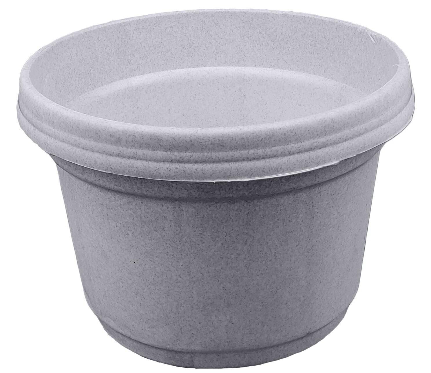 Austin Planter Case of 5 - Multi Size & Color Plastic Flower Pot, Seedling & Nursery Planter with Saucers