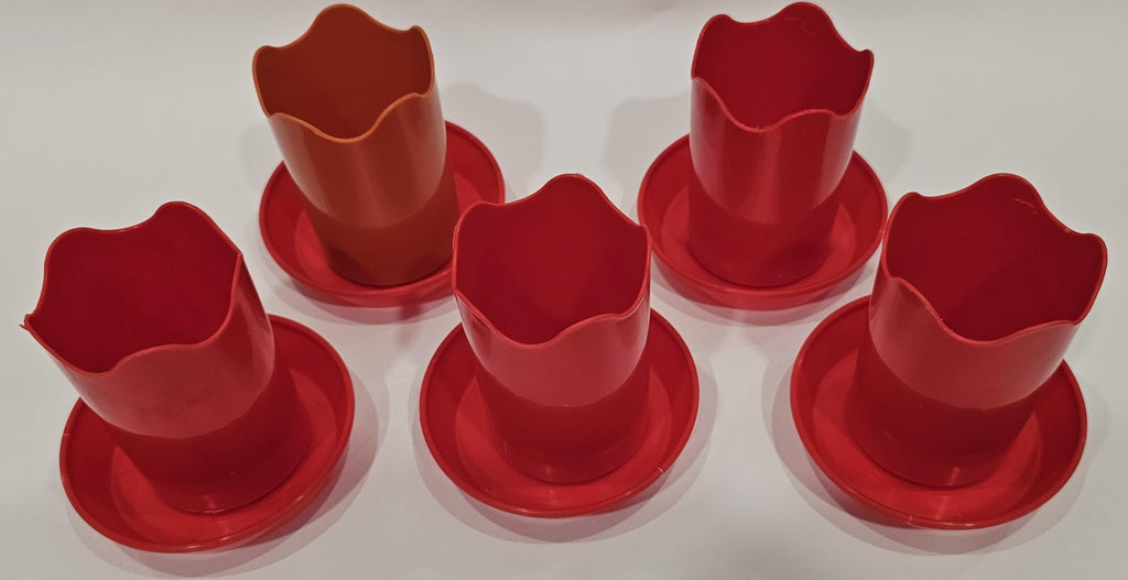 Austin Planter Case of 5 - Multi Size & Color Plastic Flower Pot, Seedling & Nursery Planter with Saucers
