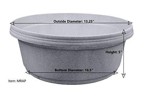 Austin Planter Case of 5 - Multi Size & Color Plastic Flower Pot, Seedling & Nursery Planter with Saucers