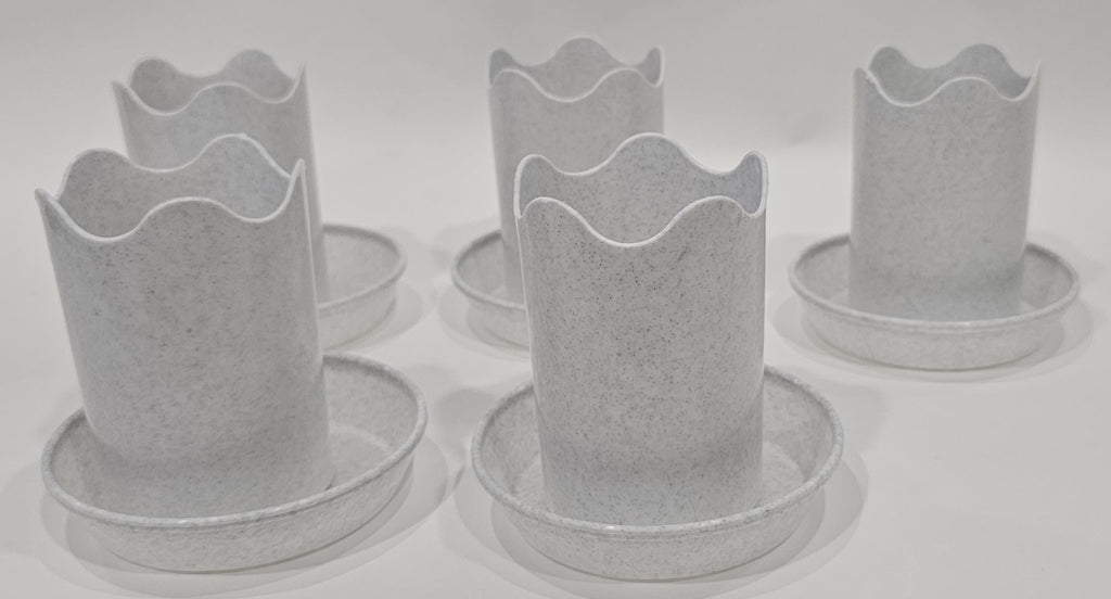 Austin Planter Case of 5 - Multi Size & Color Plastic Flower Pot, Seedling & Nursery Planter with Saucers