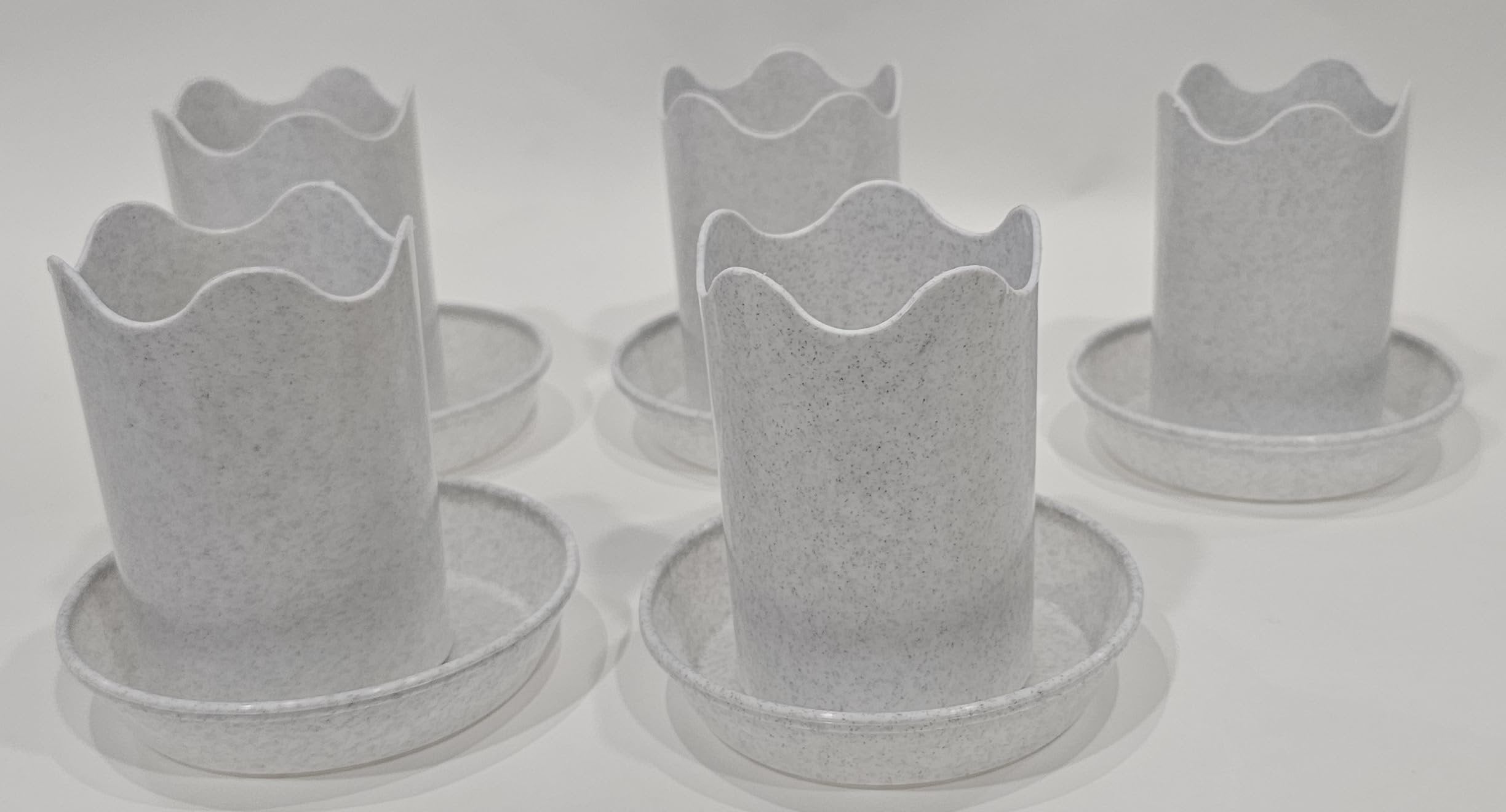 Austin Planter Case of 5 - Multi Size & Color Plastic Flower Pot, Seedling & Nursery Planter with Saucers
