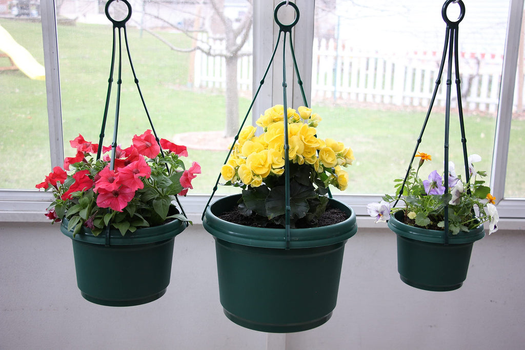 Austin Planter Case of 5 - Multi Size & Color Plastic Flower Pot, Seedling & Nursery Planter with Saucers