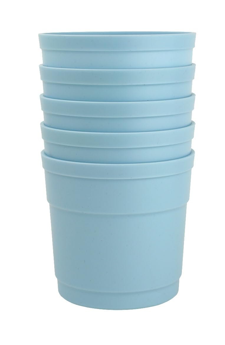 Austin Planter Case of 5 - Multi Size & Color Plastic Flower Pot, Seedling & Nursery Planter with Saucers