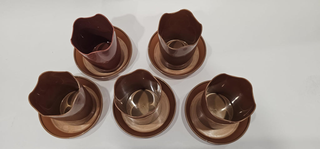 Austin Planter Case of 5 - Multi Size & Color Plastic Flower Pot, Seedling & Nursery Planter with Saucers