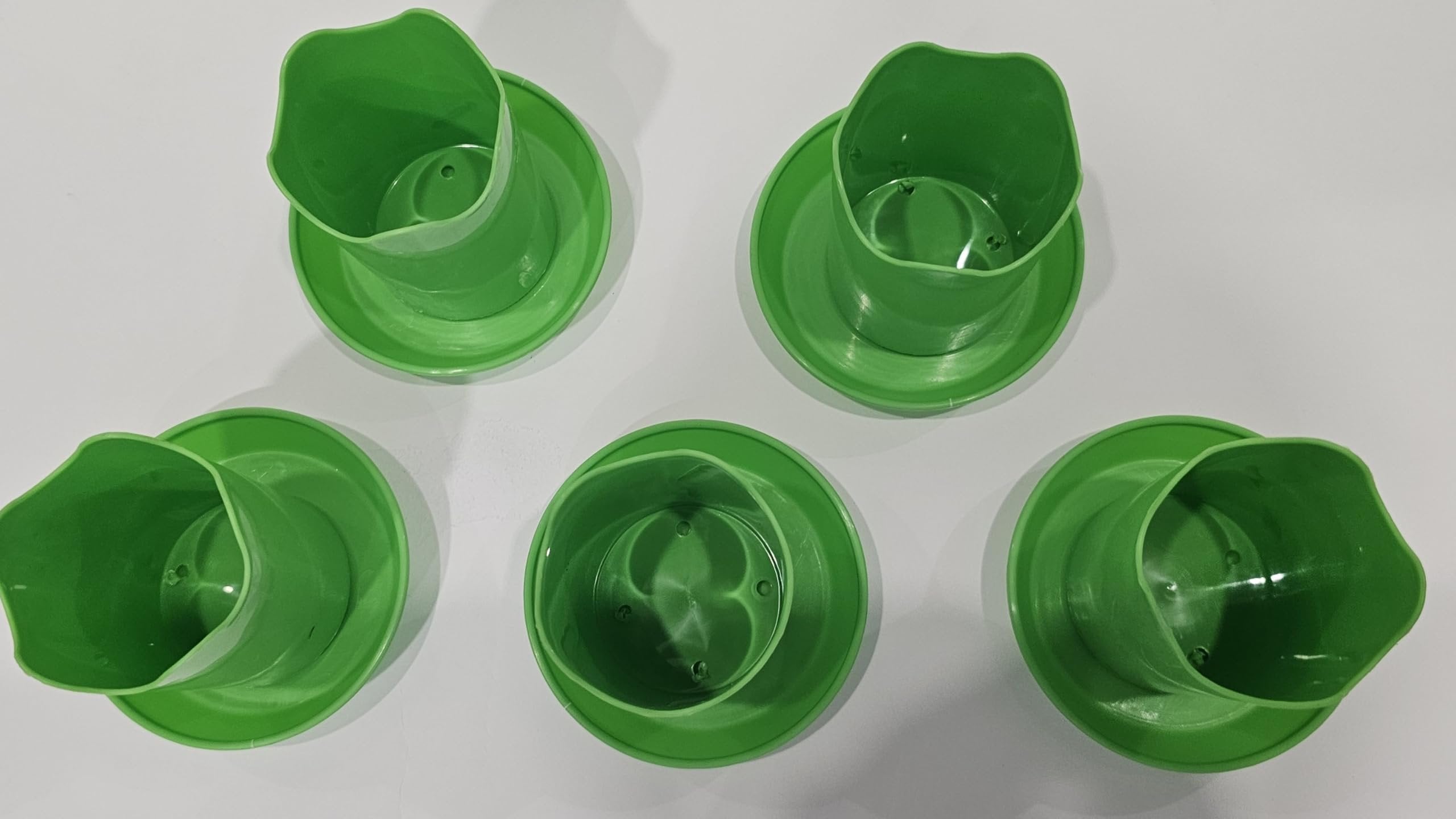 Austin Planter Case of 5 - Multi Size & Color Plastic Flower Pot, Seedling & Nursery Planter with Saucers