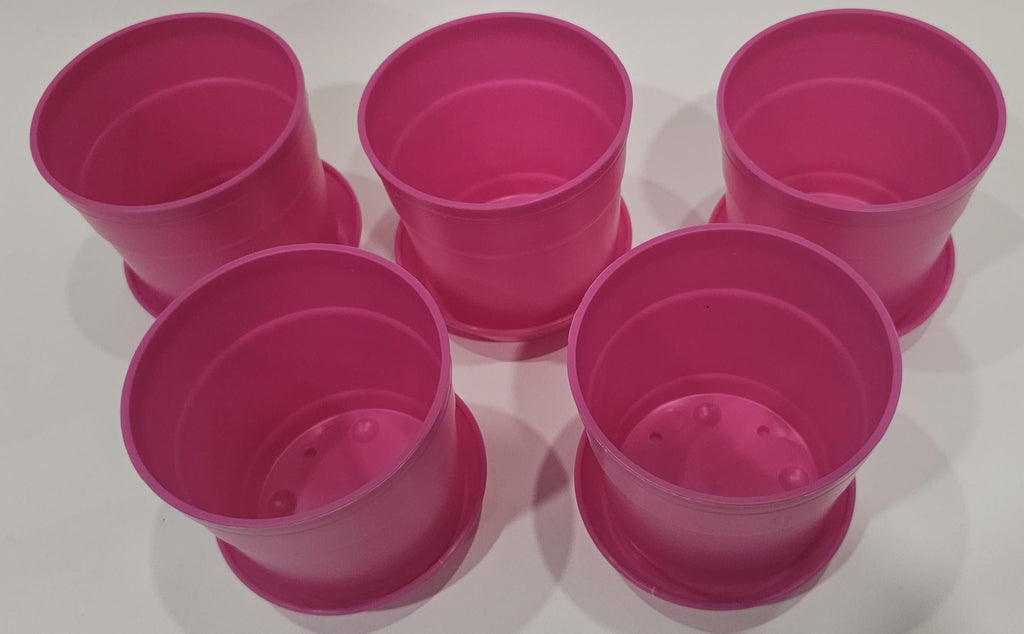 Austin Planter Case of 5 - Multi Size & Color Plastic Flower Pot, Seedling & Nursery Planter with Saucers