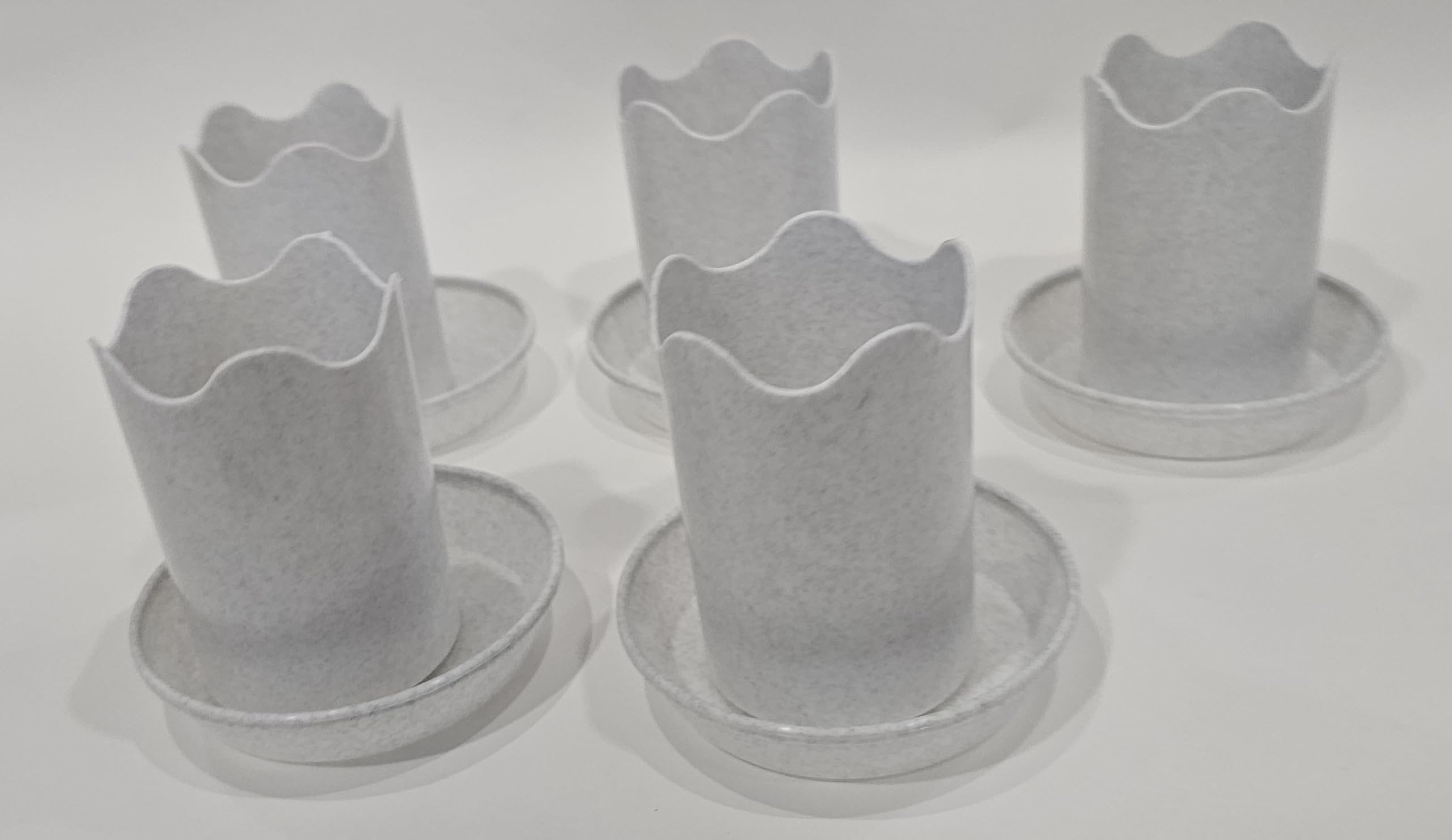 Austin Planter Case of 5 - Multi Size & Color Plastic Flower Pot, Seedling & Nursery Planter with Saucers