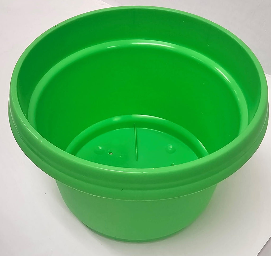Austin Planter Case of 5 - Multi Size & Color Plastic Flower Pot, Seedling & Nursery Planter with Saucers