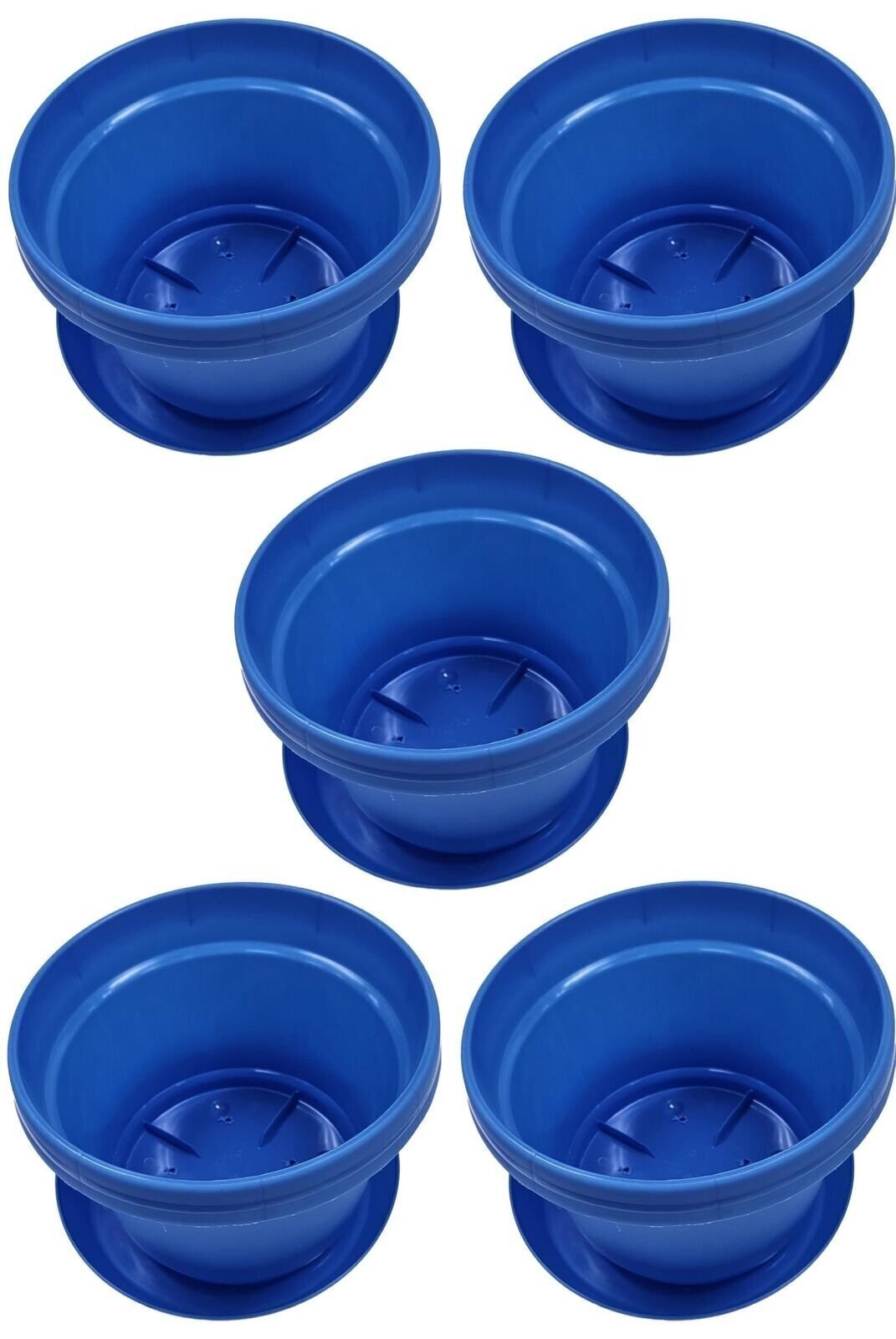 Austin Planter Case of 5 - Multi Size & Color Plastic Flower Pot, Seedling & Nursery Planter with Saucers
