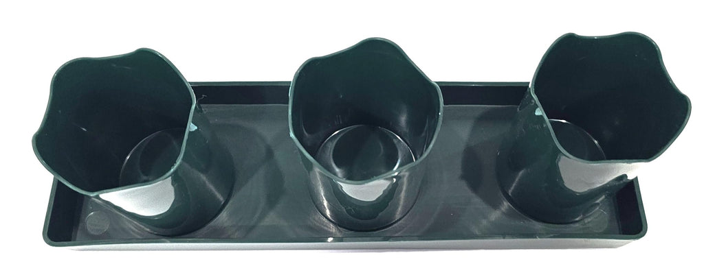 Austin Planter Case of 5 - Multi Size & Color Plastic Flower Pot, Seedling & Nursery Planter with Saucers