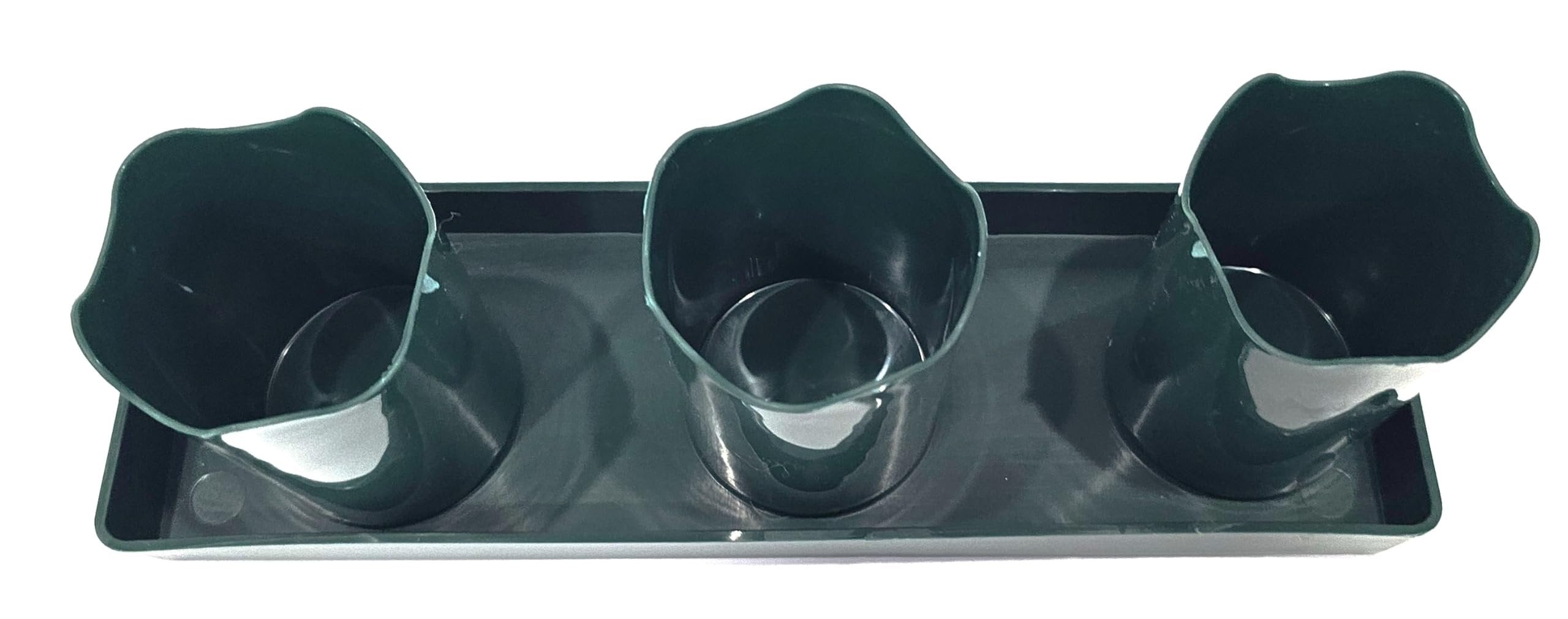 Austin Planter Case of 5 - Multi Size & Color Plastic Flower Pot, Seedling & Nursery Planter with Saucers