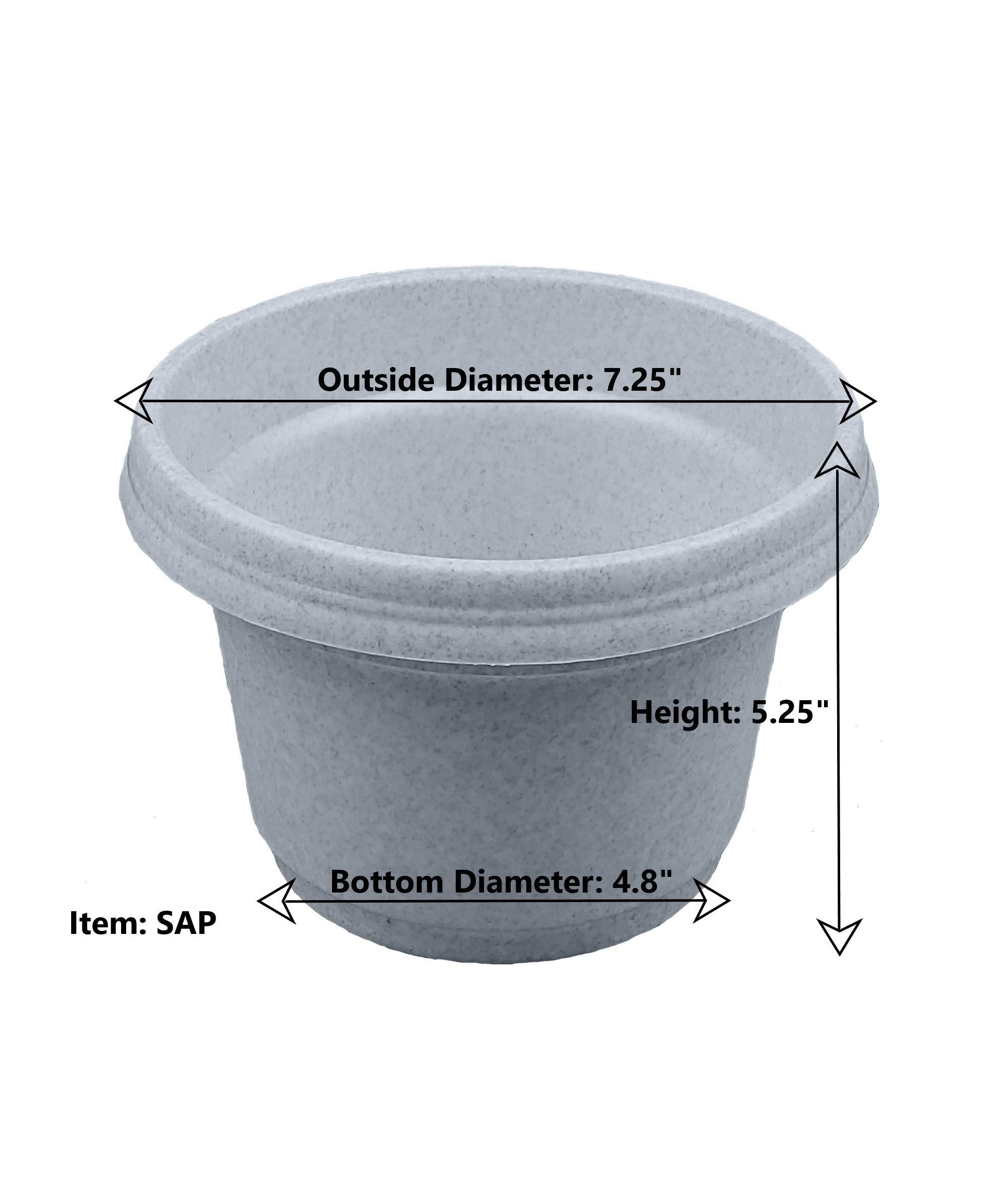 Austin Planter Case of 5 - Multi Size & Color Plastic Flower Pot, Seedling & Nursery Planter with Saucers