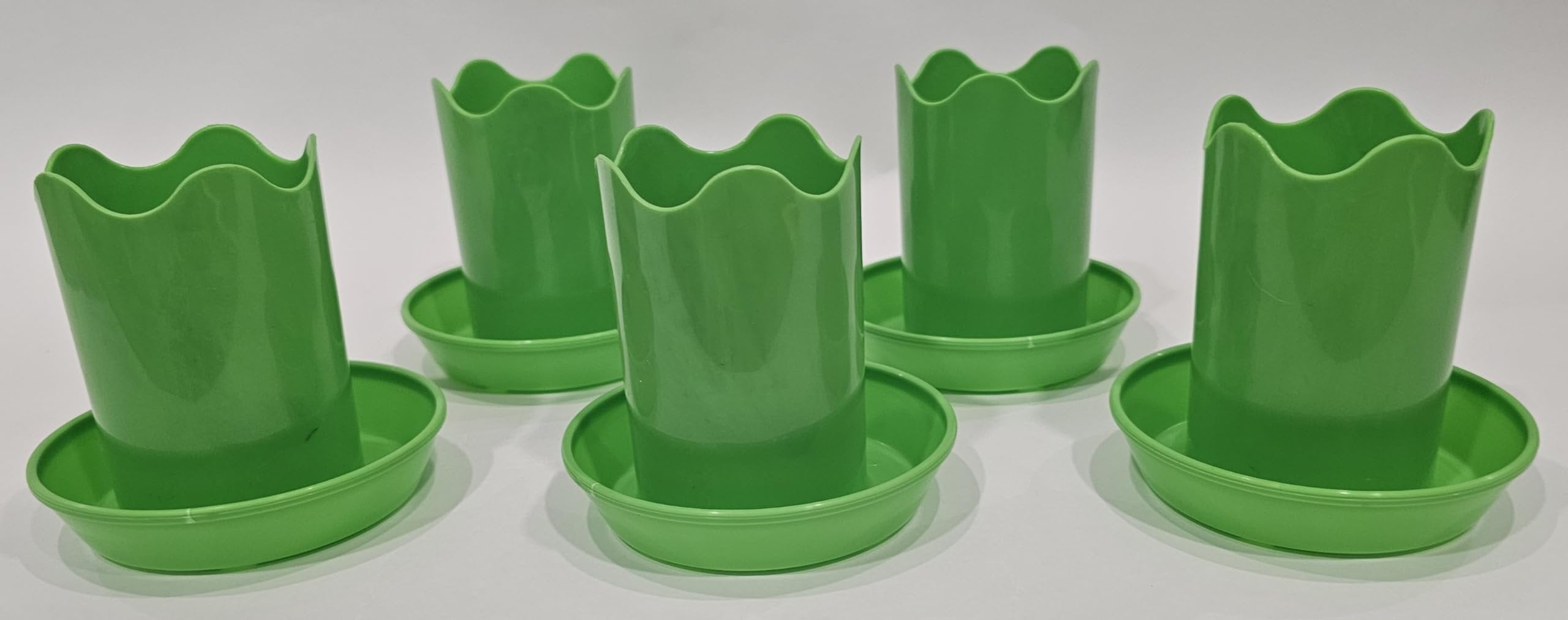 Austin Planter Case of 5 - Multi Size & Color Plastic Flower Pot, Seedling & Nursery Planter with Saucers