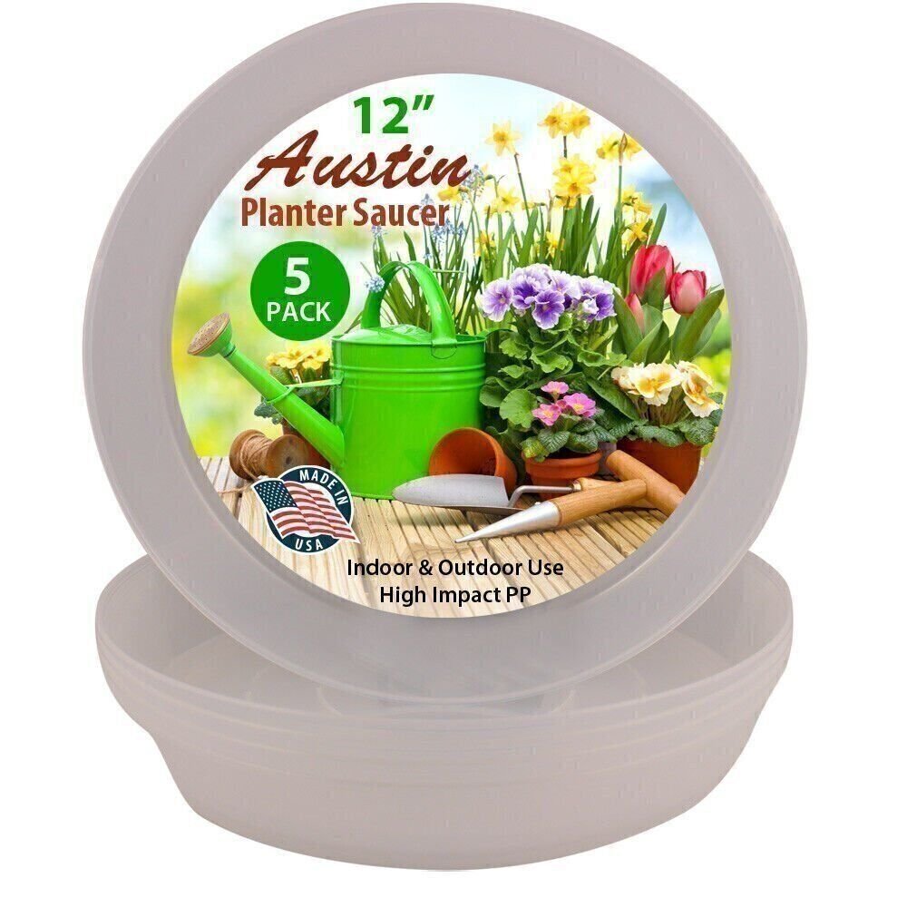 Austin Planter Plant Saucers - Heavy Duty Indoor/Outdoor Plant Saucer - USA Made