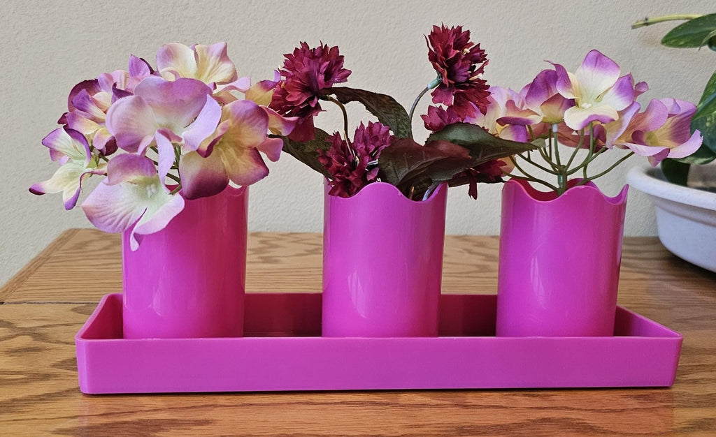 Austin Planter Case of 5 - Multi Size & Color Plastic Flower Pot, Seedling & Nursery Planter with Saucers