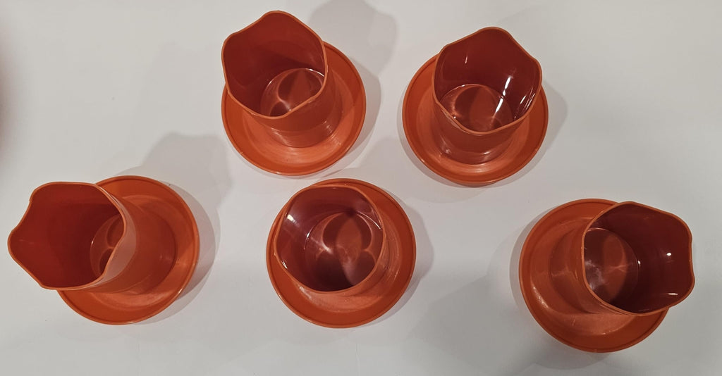 Austin Planter Case of 5 - Multi Size & Color Plastic Flower Pot, Seedling & Nursery Planter with Saucers