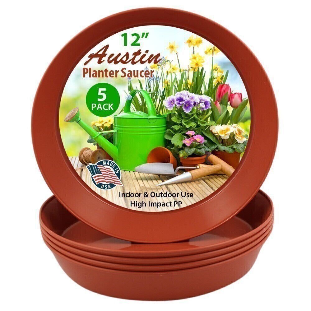 Austin Planter Plant Saucers - Heavy Duty Indoor/Outdoor Plant Saucer - USA Made