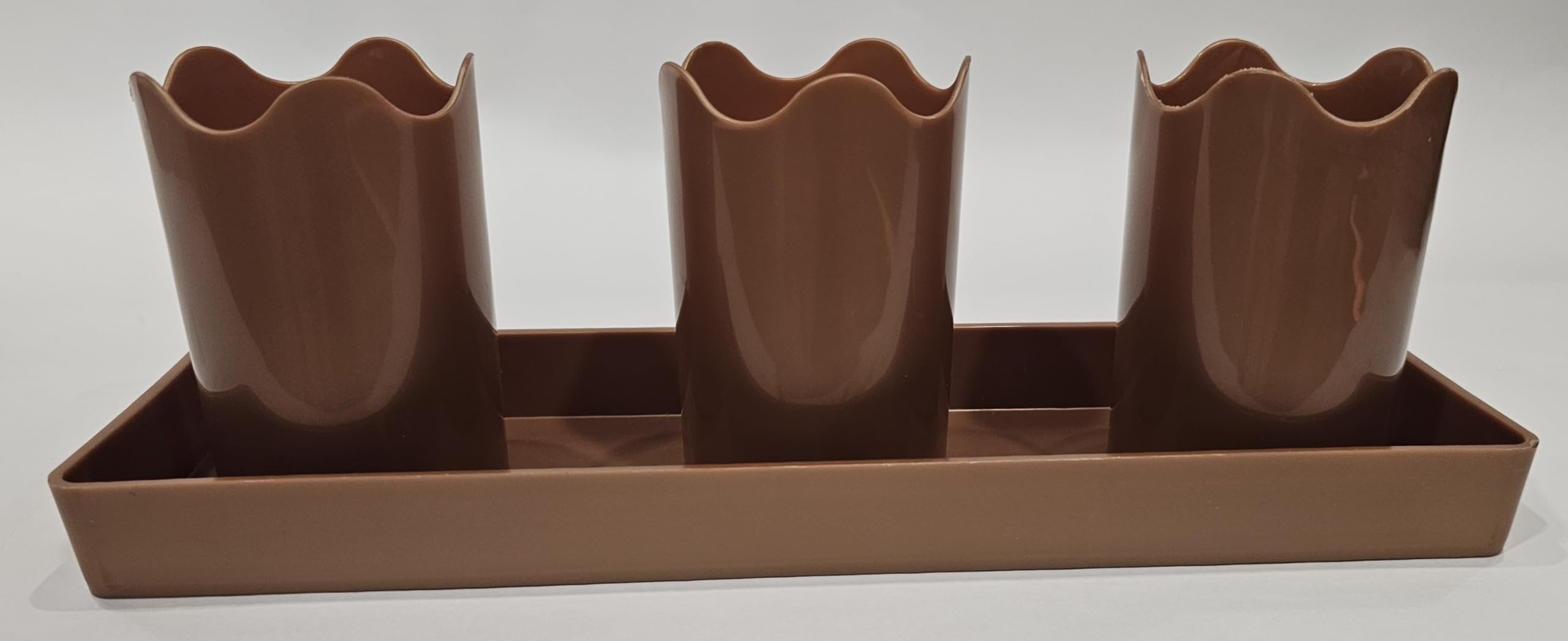 Austin Planter Case of 5 - Multi Size & Color Plastic Flower Pot, Seedling & Nursery Planter with Saucers