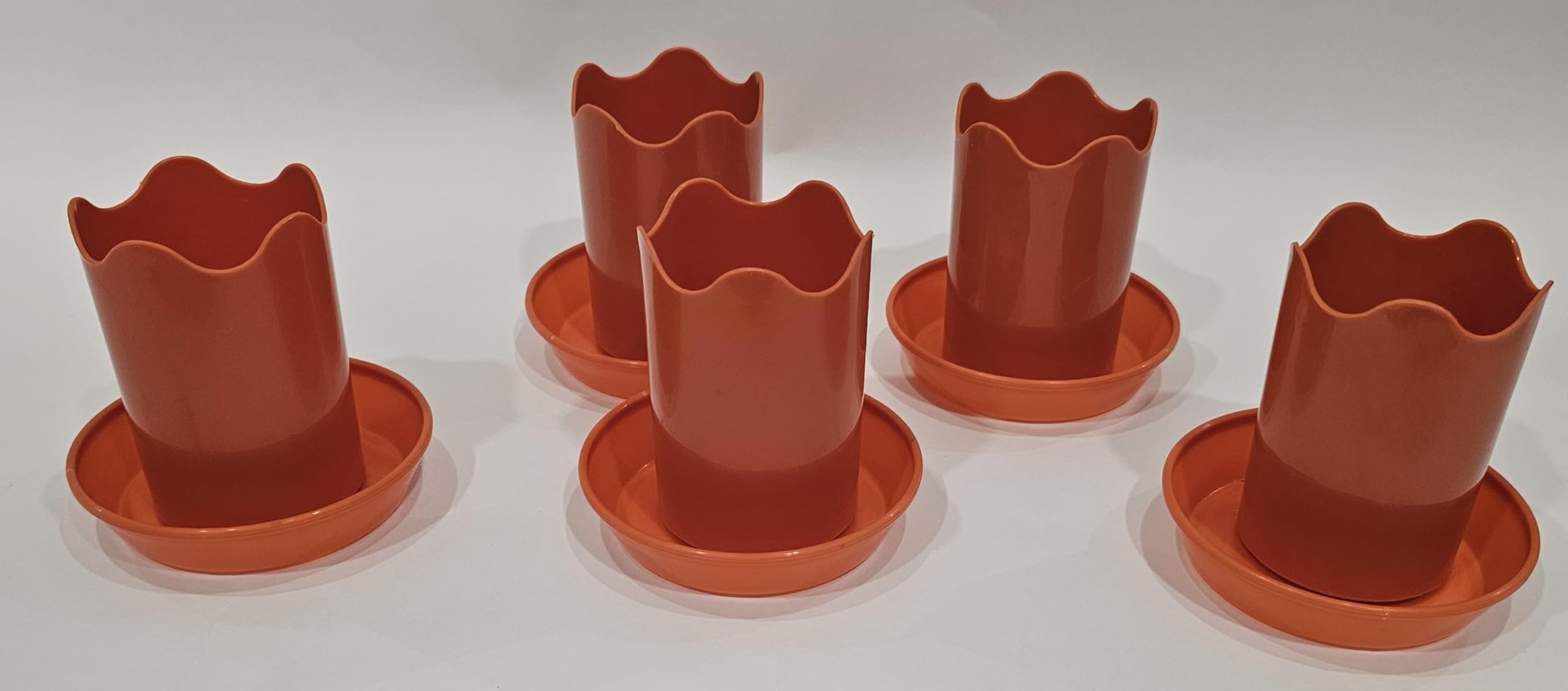 Austin Planter Case of 5 - Multi Size & Color Plastic Flower Pot, Seedling & Nursery Planter with Saucers