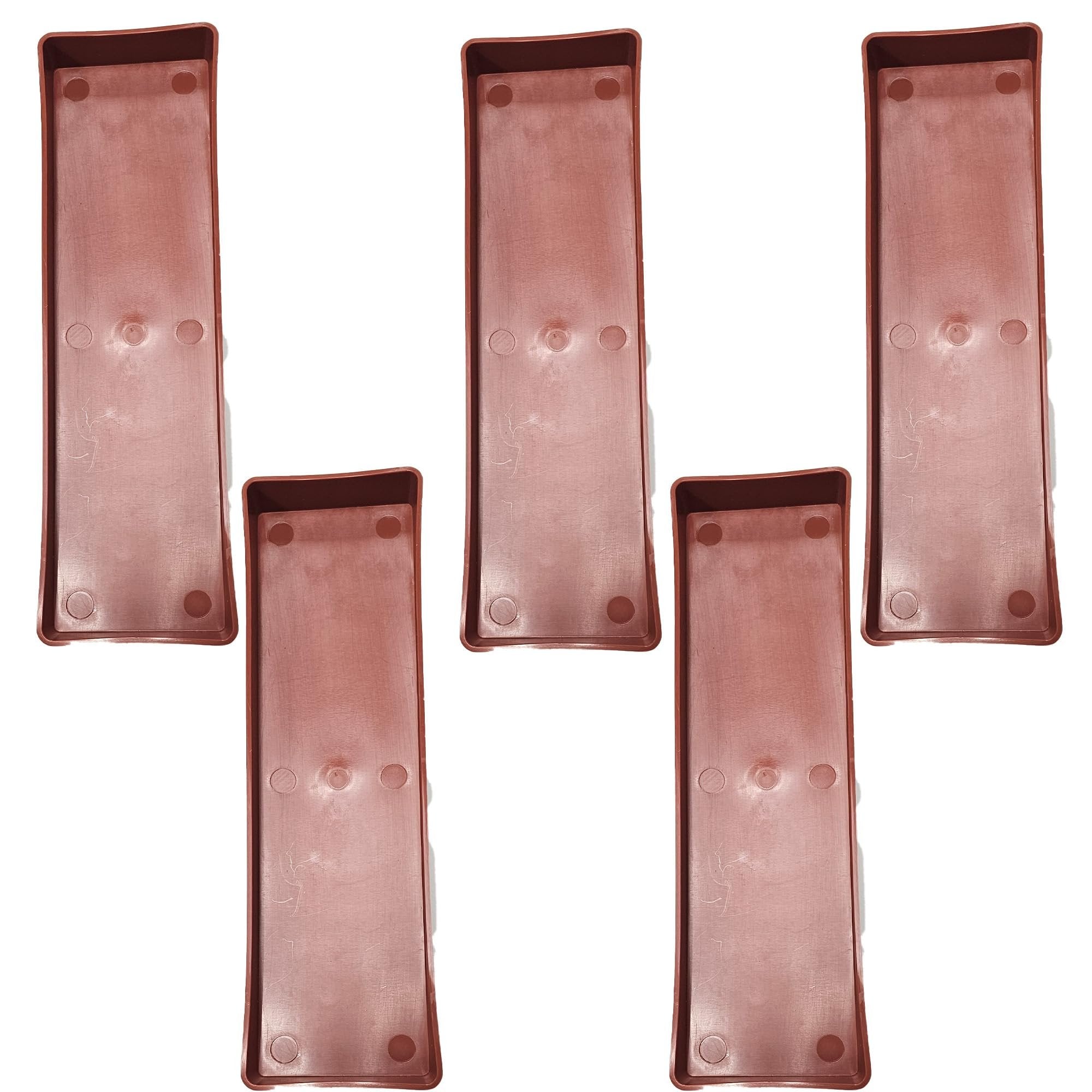 Austin Planter Case of 5 - Multi Size & Color Plastic Flower Pot, Seedling & Nursery Planter with Saucers
