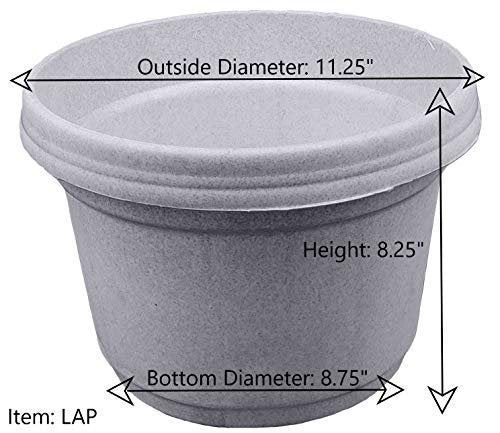 Austin Planter Case of 5 - Multi Size & Color Plastic Flower Pot, Seedling & Nursery Planter with Saucers
