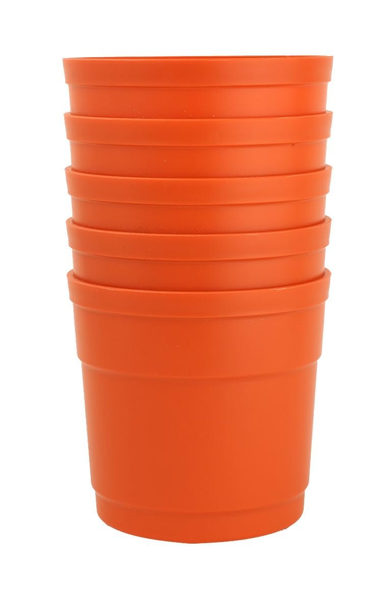 Austin Planter Case of 5 - Multi Size & Color Plastic Flower Pot, Seedling & Nursery Planter with Saucers