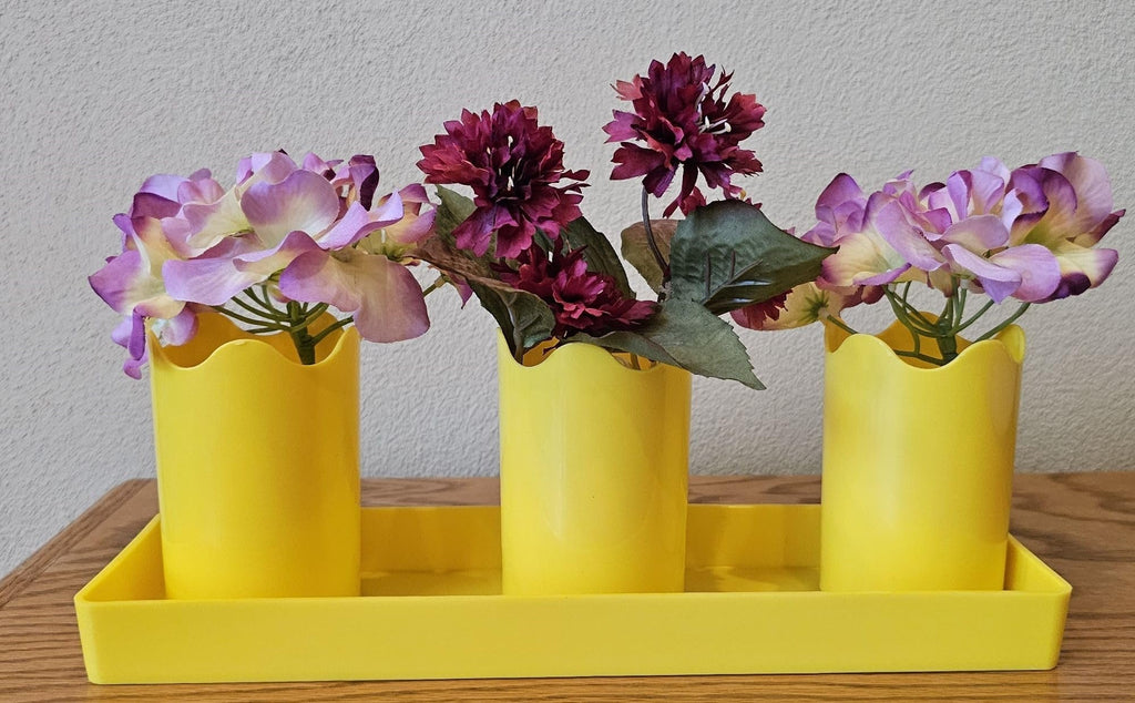 Austin Planter Case of 5 - Multi Size & Color Plastic Flower Pot, Seedling & Nursery Planter with Saucers