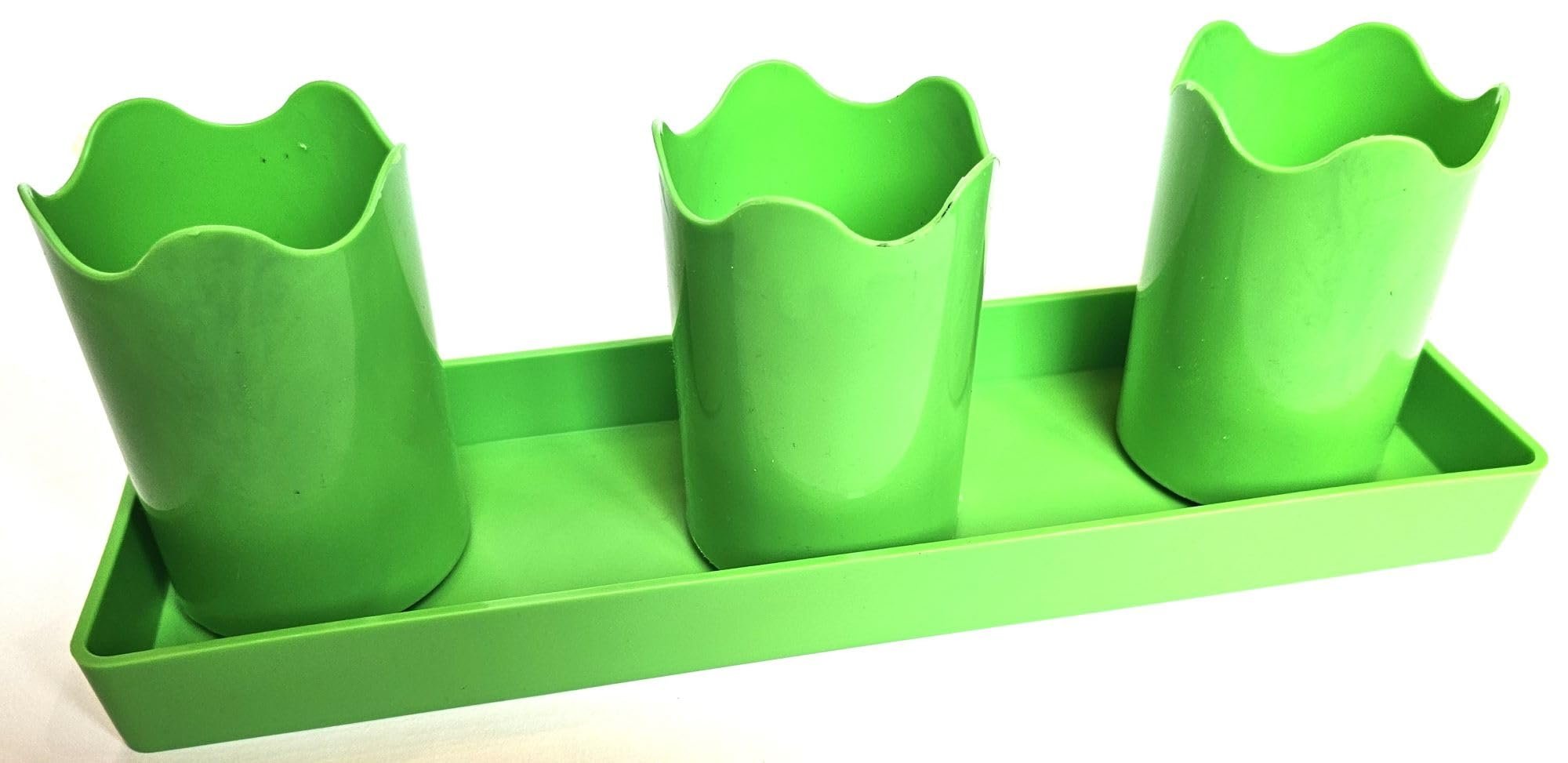 Austin Planter Case of 5 - Multi Size & Color Plastic Flower Pot, Seedling & Nursery Planter with Saucers